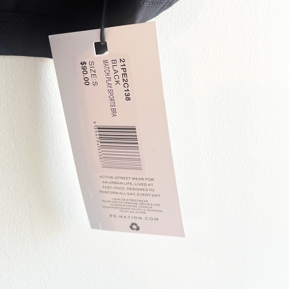 NWT PE Nation Matchplay Long Line Sports Bra in black size Small - Picture 7 of 7